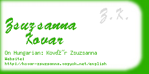 zsuzsanna kovar business card